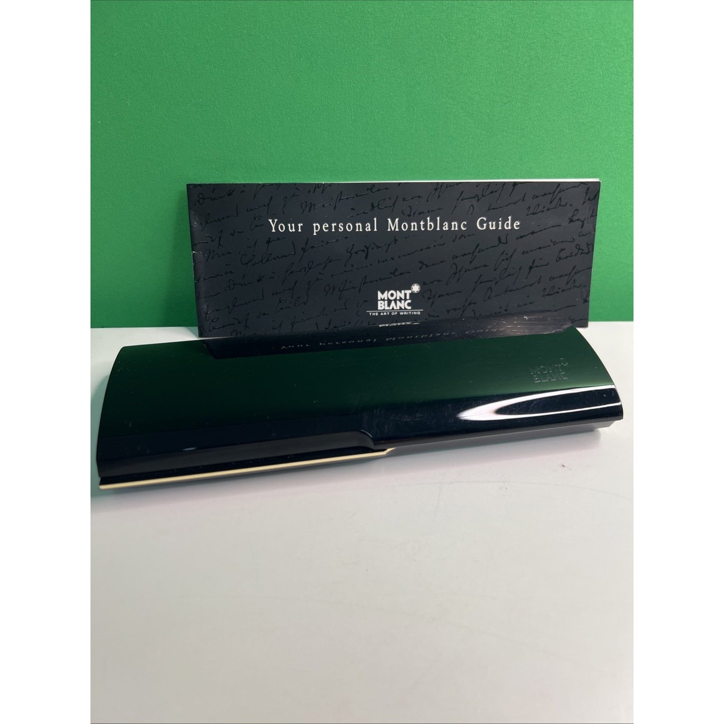 MONT BLANC Black Pen Pencil Case w/ Montblanc Guide *EMPTY* Made In Holland