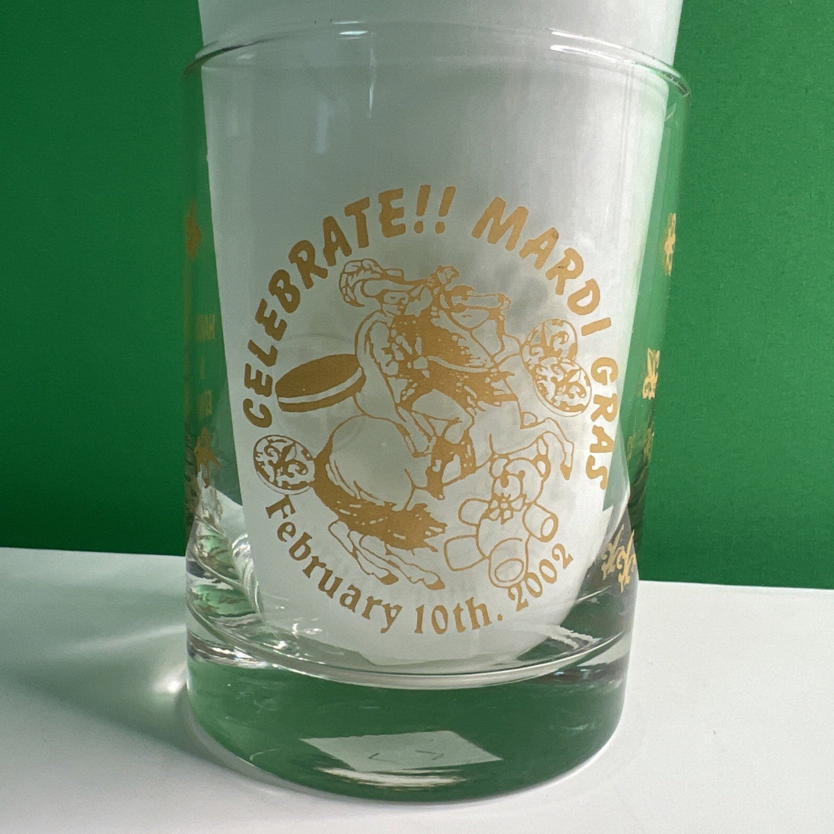 1961 - 2002 Le Krewe de Bienville Mobile Alabama Mardi Gras Rocks Glass