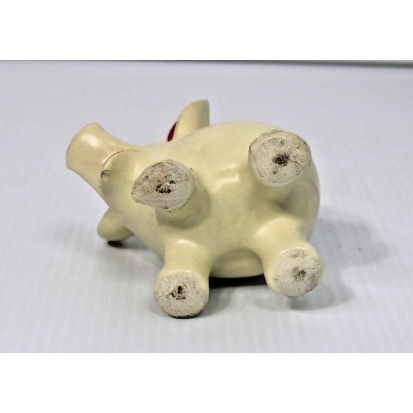 Vintage Fredericksburg Pottery Pig Planter, 3.75" H Succulent Pot, Kitschy Cute!