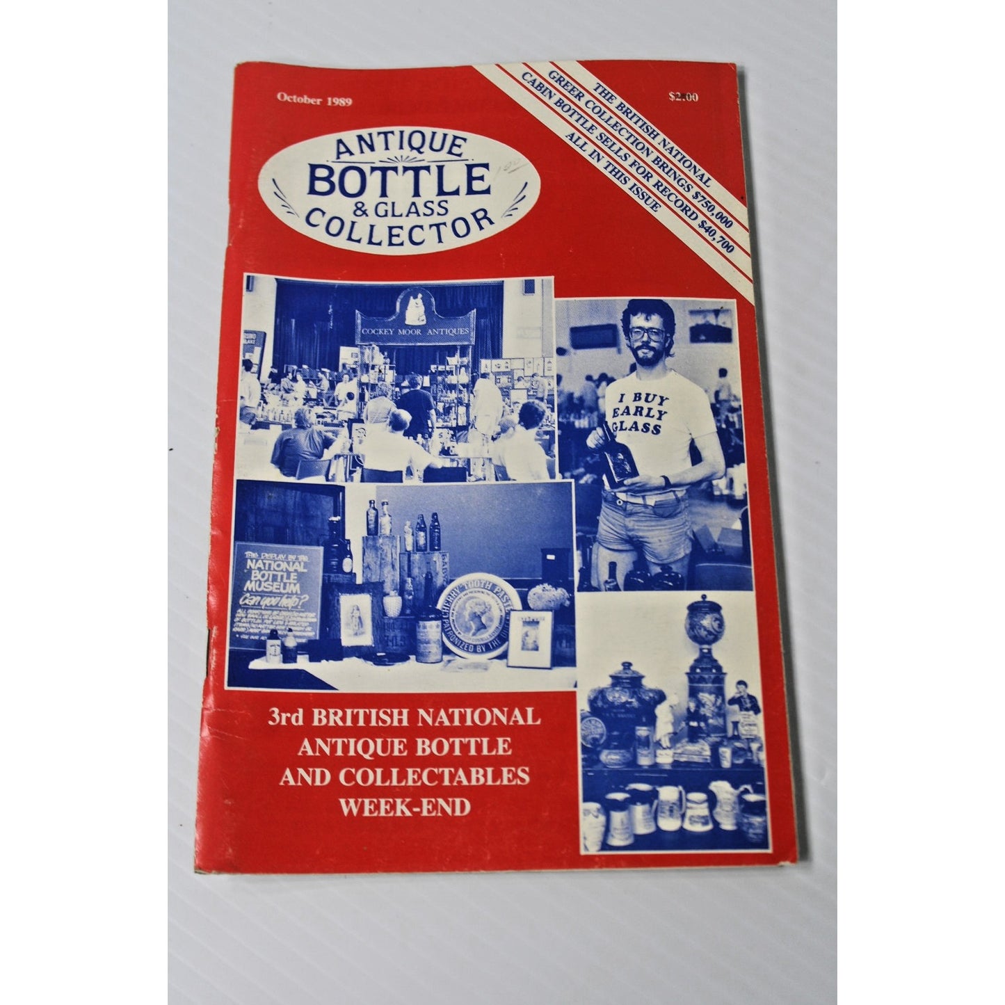 Lot of 8 Issues "Antique Bottle & Glass Collector" from 1989