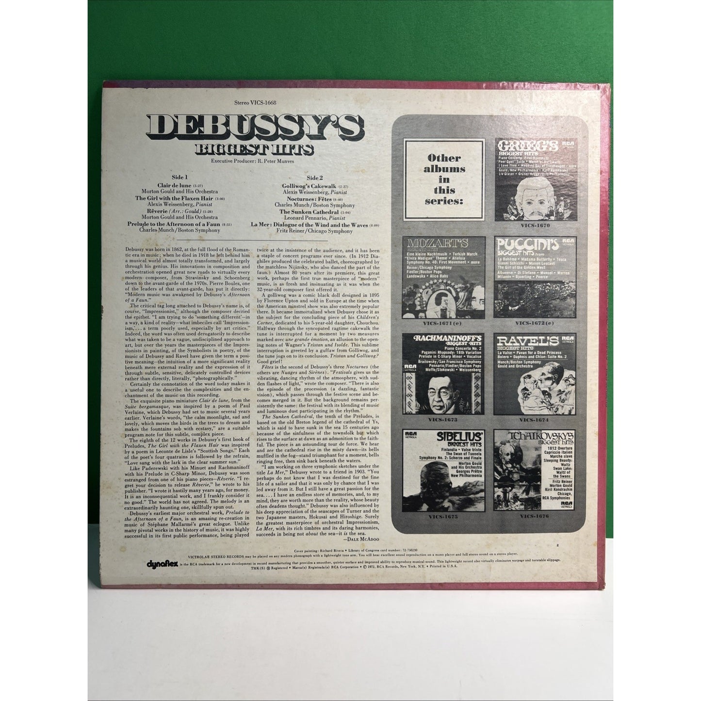 Debussy Debussy's Biggest Hits LP Vinyl RCA Victrola VICS-1668 **NO SCRATCHES**