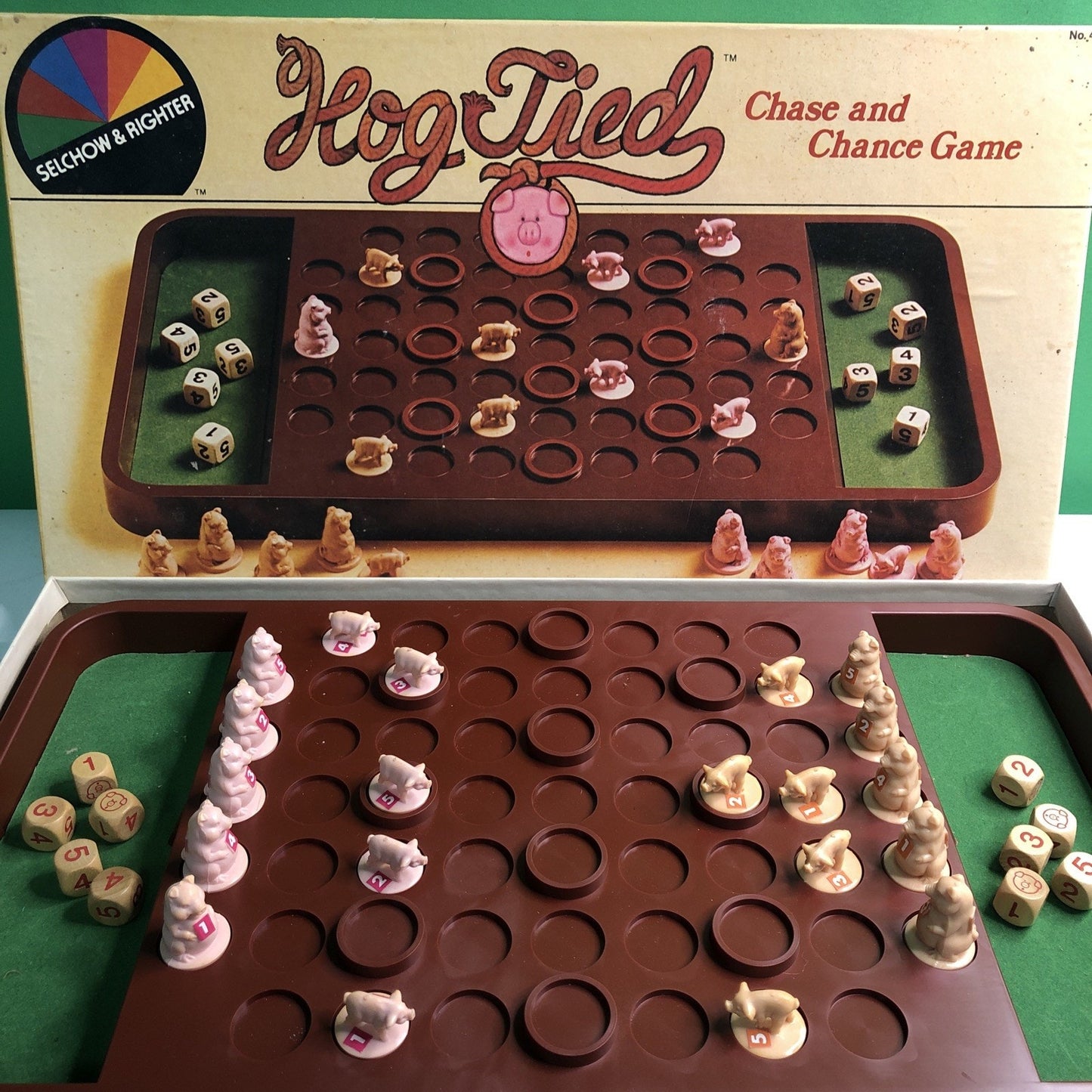 Vintage 1981 Selchow & Righter Hog Tied Board Game 100% Complete Pigs Farm