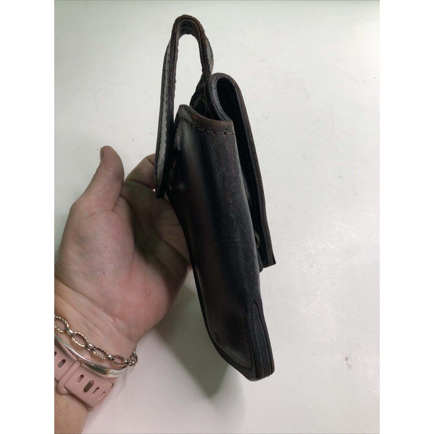 Vintage Bucheimer Black Leather Gun Holster B2604 Adjustable