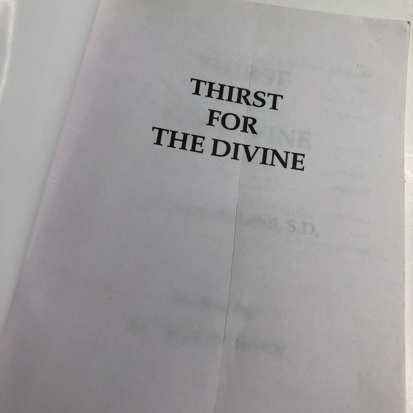 2007 Thirst For The Divine Sr. Crispin Kalathil Cover Damage PB India