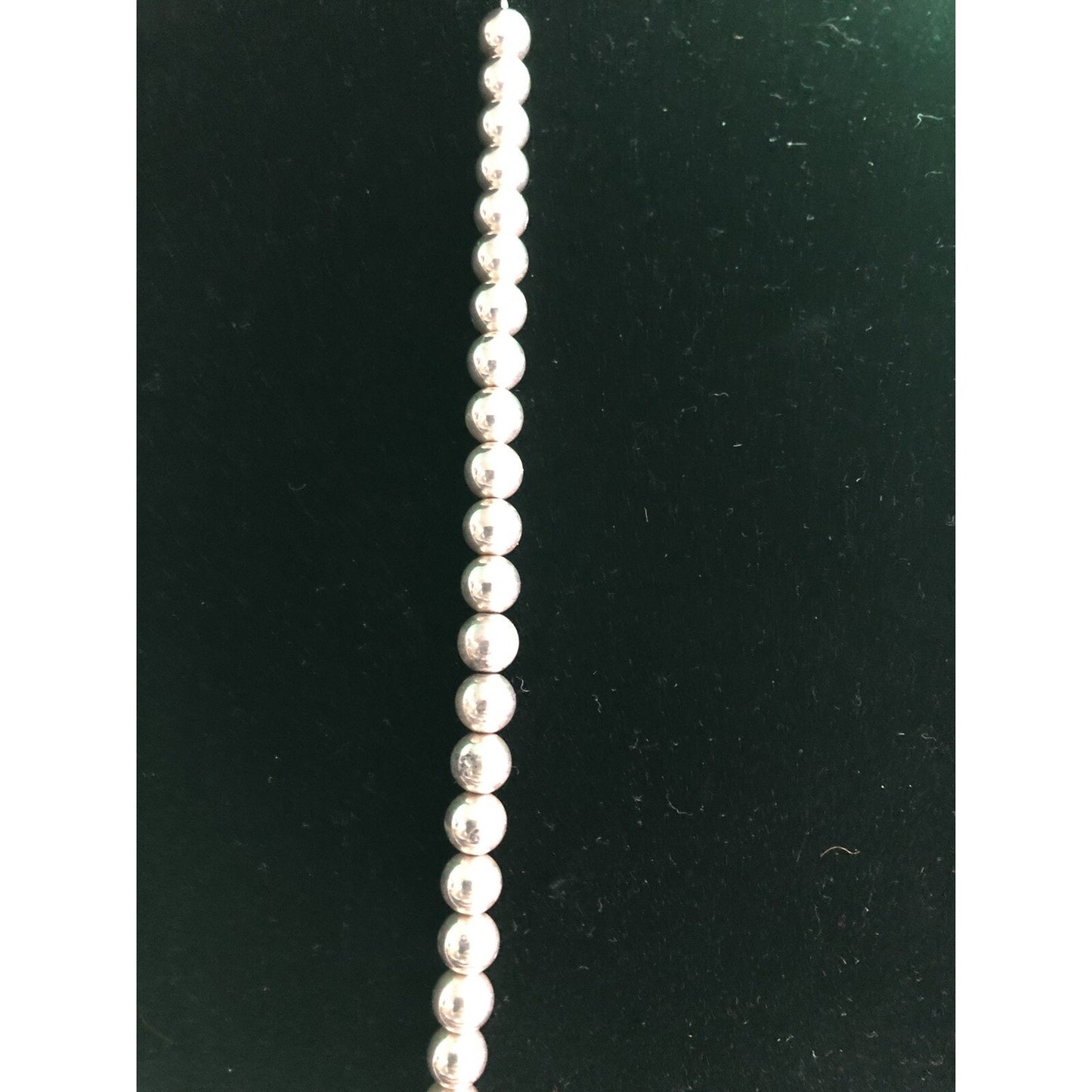 30” Sterling Silver Rope Chain & Beads Necklace 22grams
