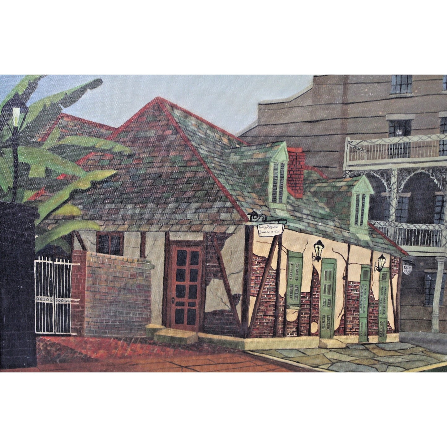 Lafitte's Blacksmith Shop- Original Signed Painting, Blaylock, 26" x 22" Framed