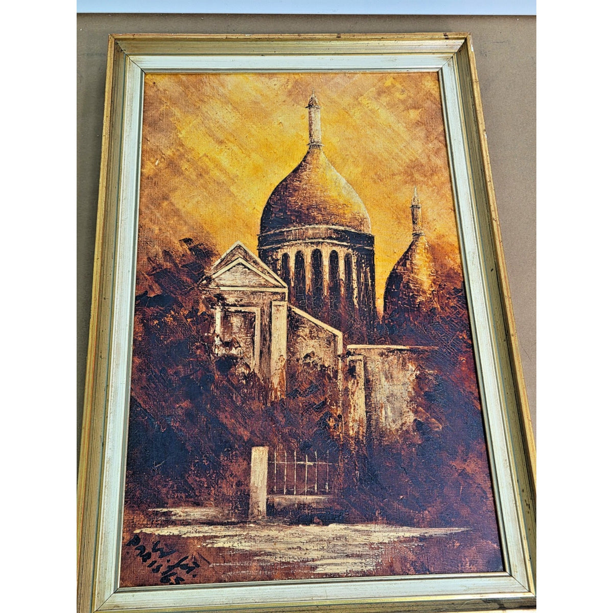 Original W. Junghanns Oil Painting - Sacré-Cœur Paris - Le Bateau-Lavoir