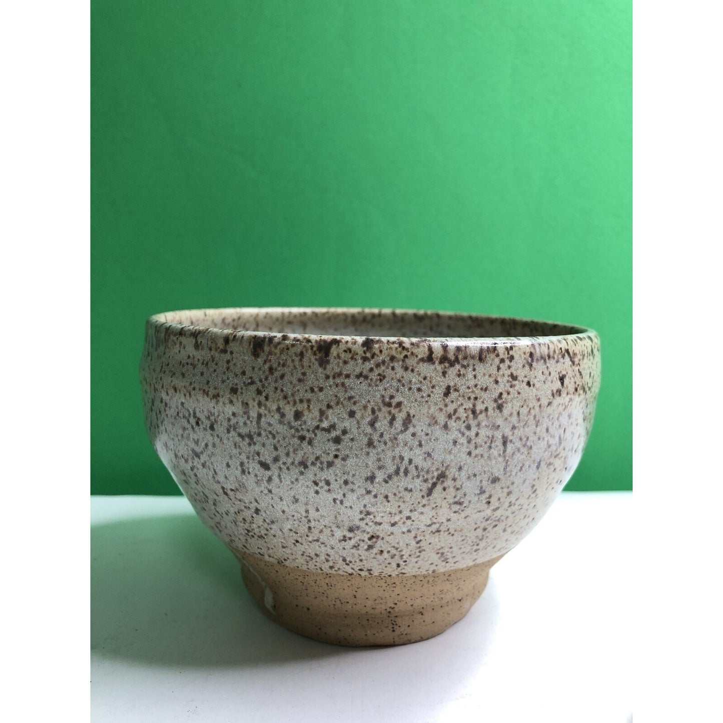 CHARLES GOLLOTT POTTERY Planter Pot Partially Glazed Speckled Mobile Alabama ‘83