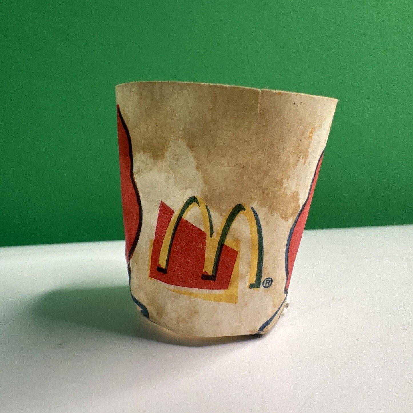 Vintage McDonald's 1990’s Paper Cup Used Iconic Clown Ronald McDonald Arches