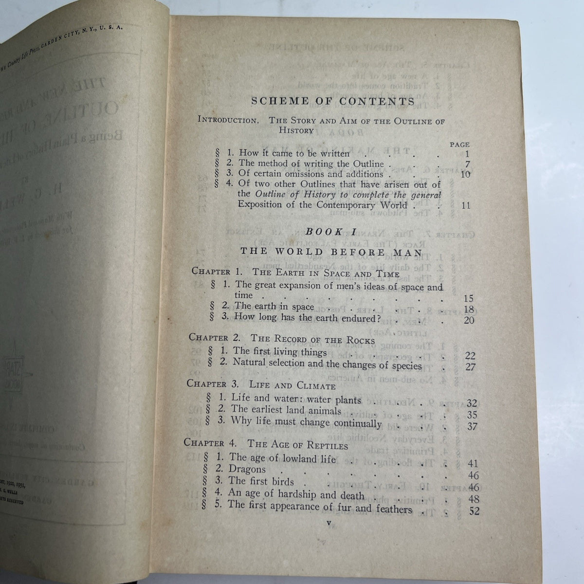 The Outline of History by H.G. Wells Edition 1931 HC Book New And Revised
