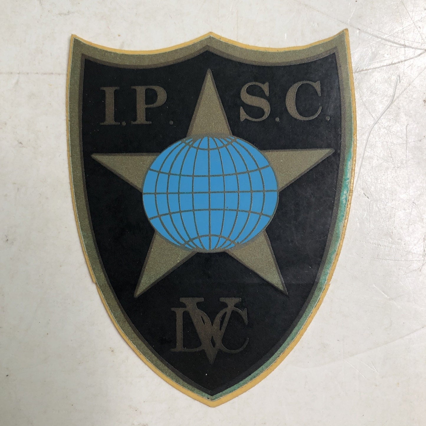 Original I. P. S. C. DVC STICKER International Practical Shooting Confederation