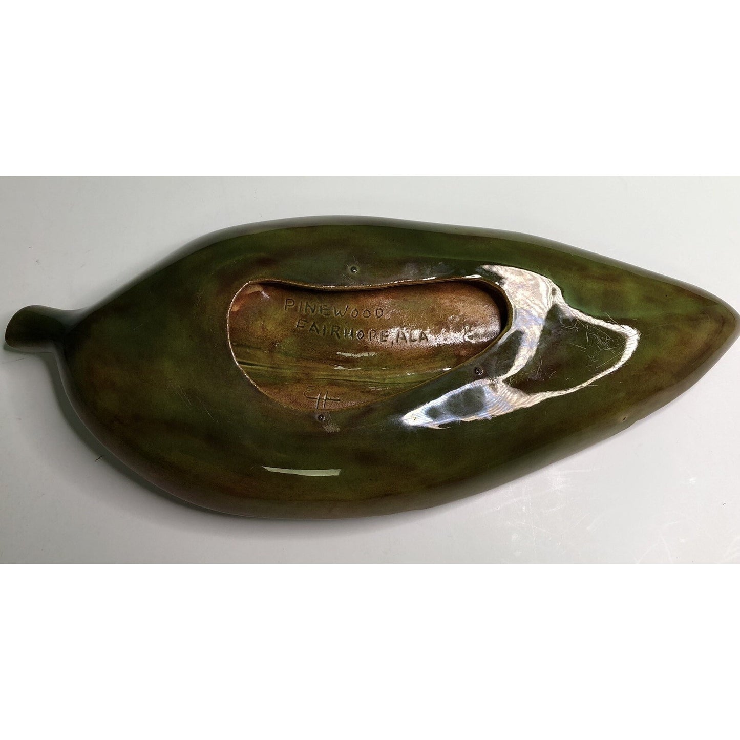 Rare Vintage Pinewood Pottery ASHTRAY TRINKET TRAY By EDITH HARWELL Fairhope AL