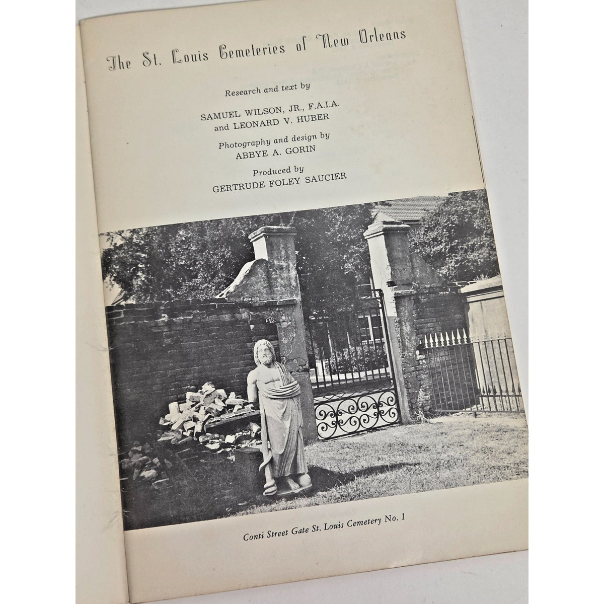 1973 The St. Louis Cemeteries of New Orleans Booklet Huber Wilson 10th Edition