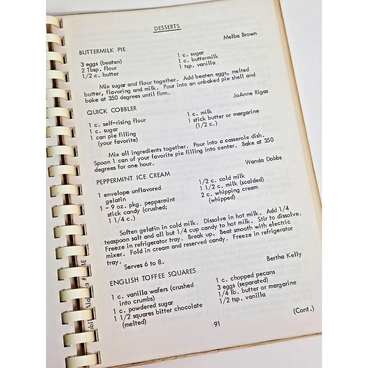 Vintage West End Baptist Christian School Mobile AL Community Cookbook 1970s