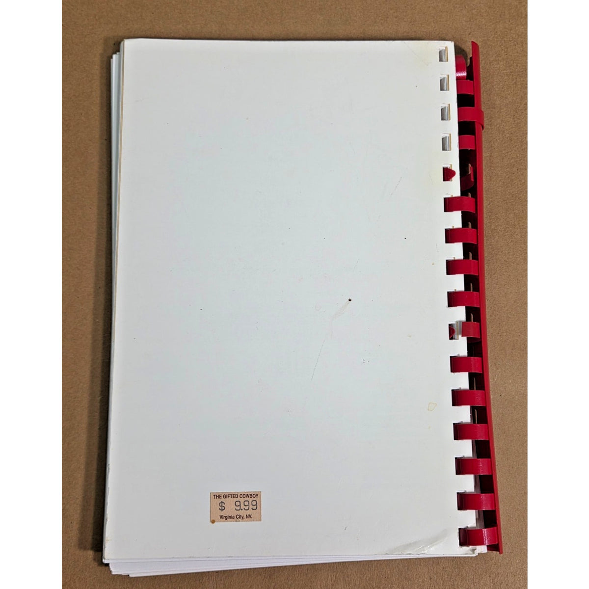 Cooking on the Comstock Vintage 1999 Virginia City NV Community Cookbook