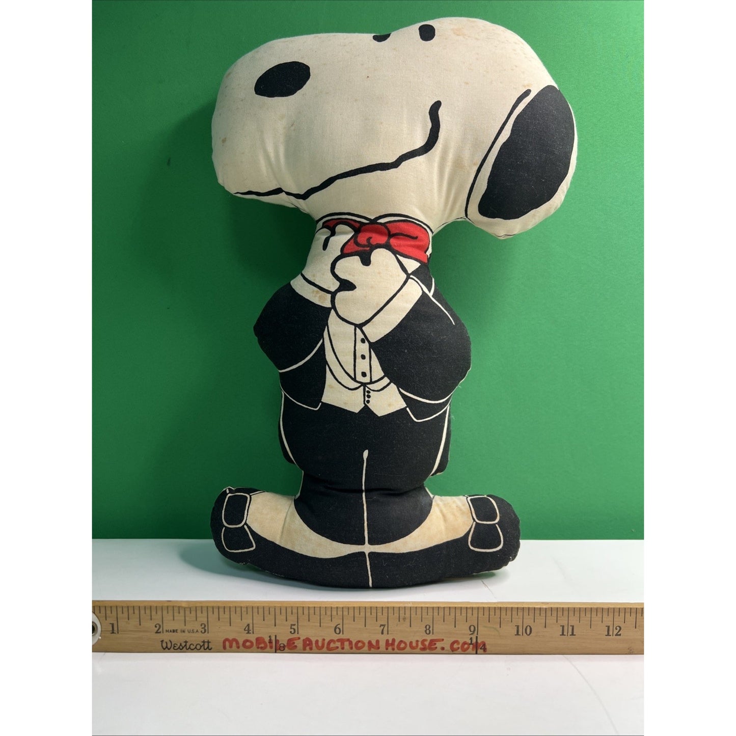 VTG 1958 SNOOPY by UFS Stuffed Figural Pillow 18”x11”x2” Charles Schulz Peanuts