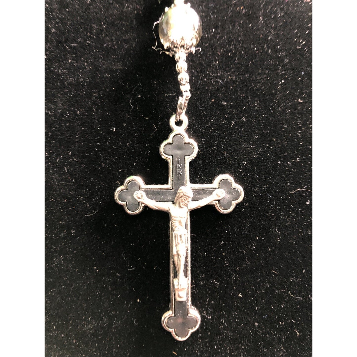 Italian Hematite Beads St. Joseph Rosary Cross