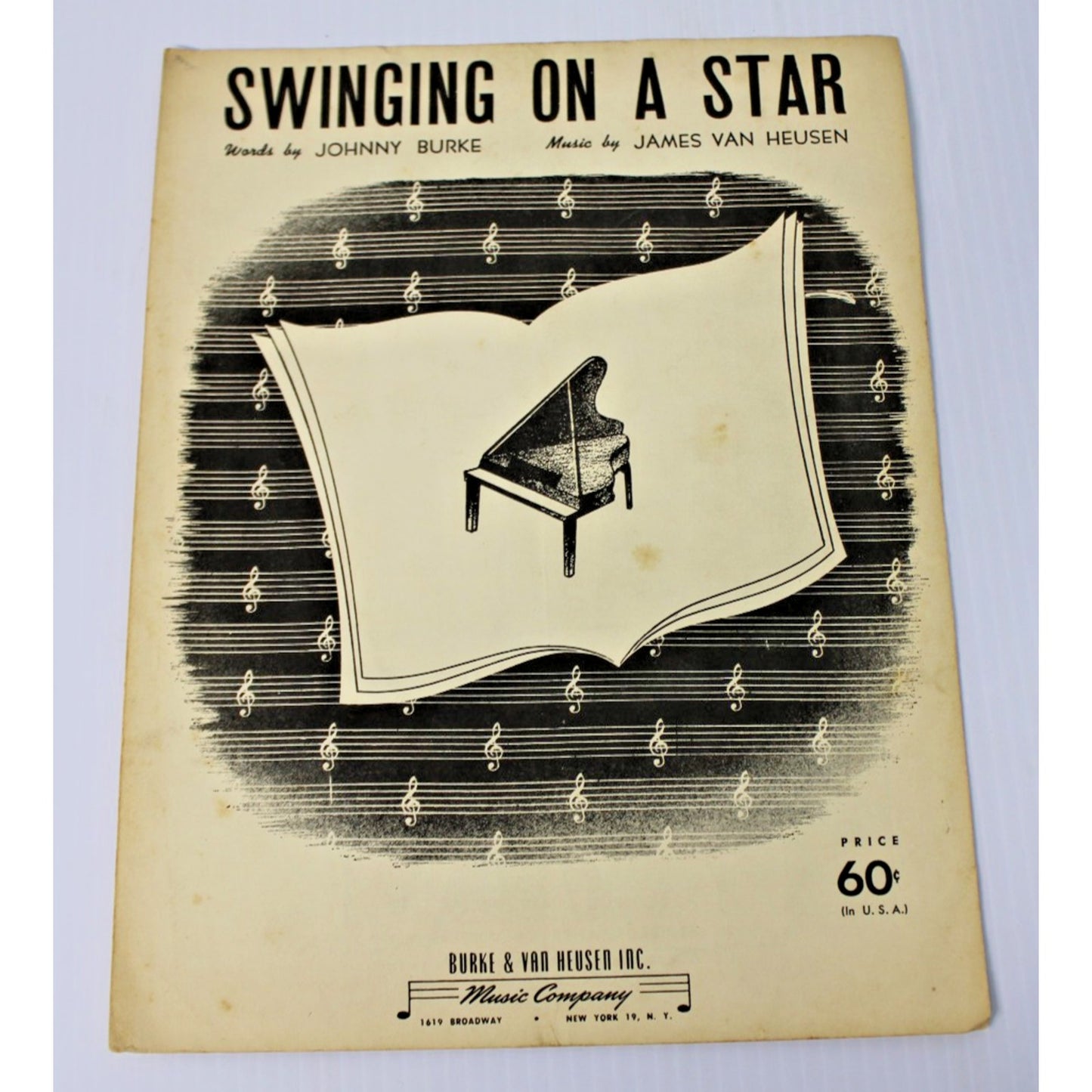 1944 Vintage Sheet Music: Swinging on A Star- Johnny Burke, Jimmy Van Heusen