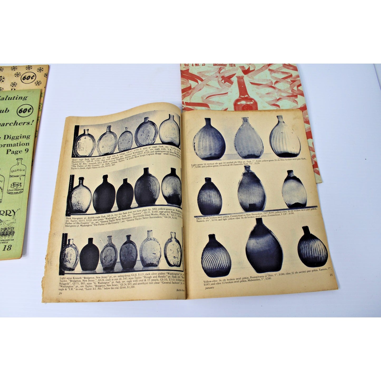 4 Vintage "Bottle News"- Fruit Jars, Insulators, Western & Indian Primatives