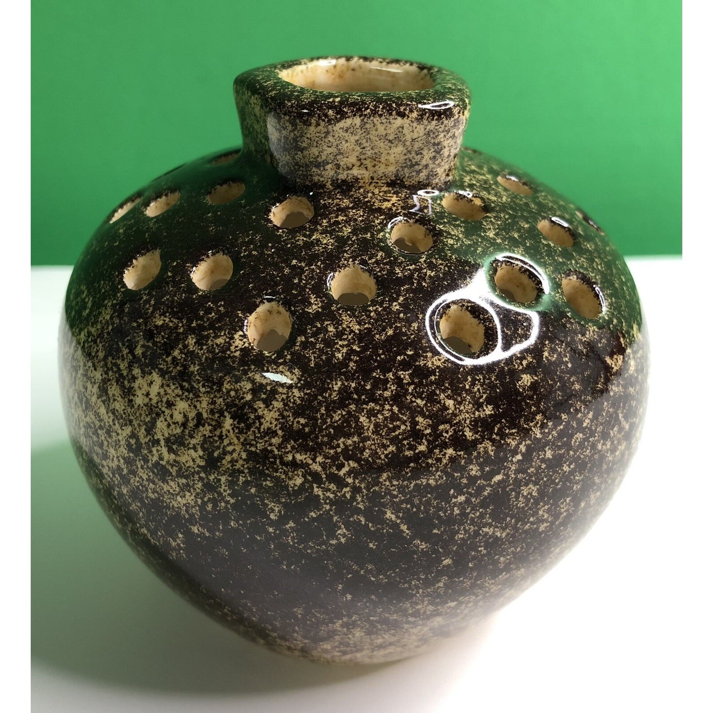 Vintage KELLOGGS ART POTTERY FLOWER FROG Incense Burner Northern Michigan