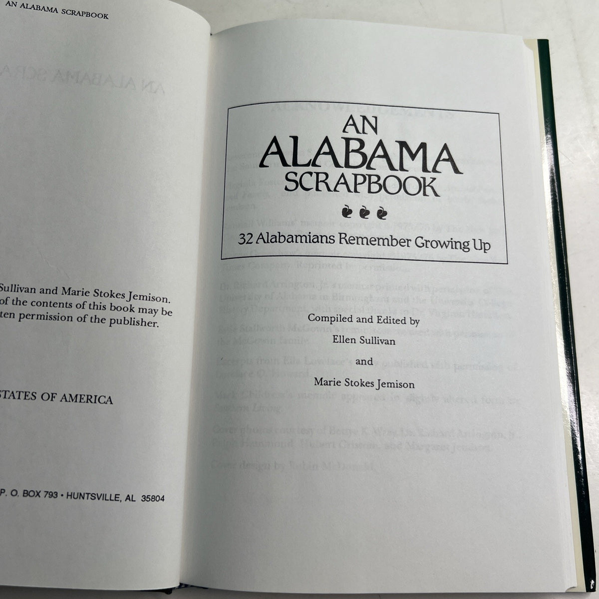 An Alabama Scrapbook by Ellen Sullivan & Marie Stokes Jemison 1988 HC DJ 1st Ed