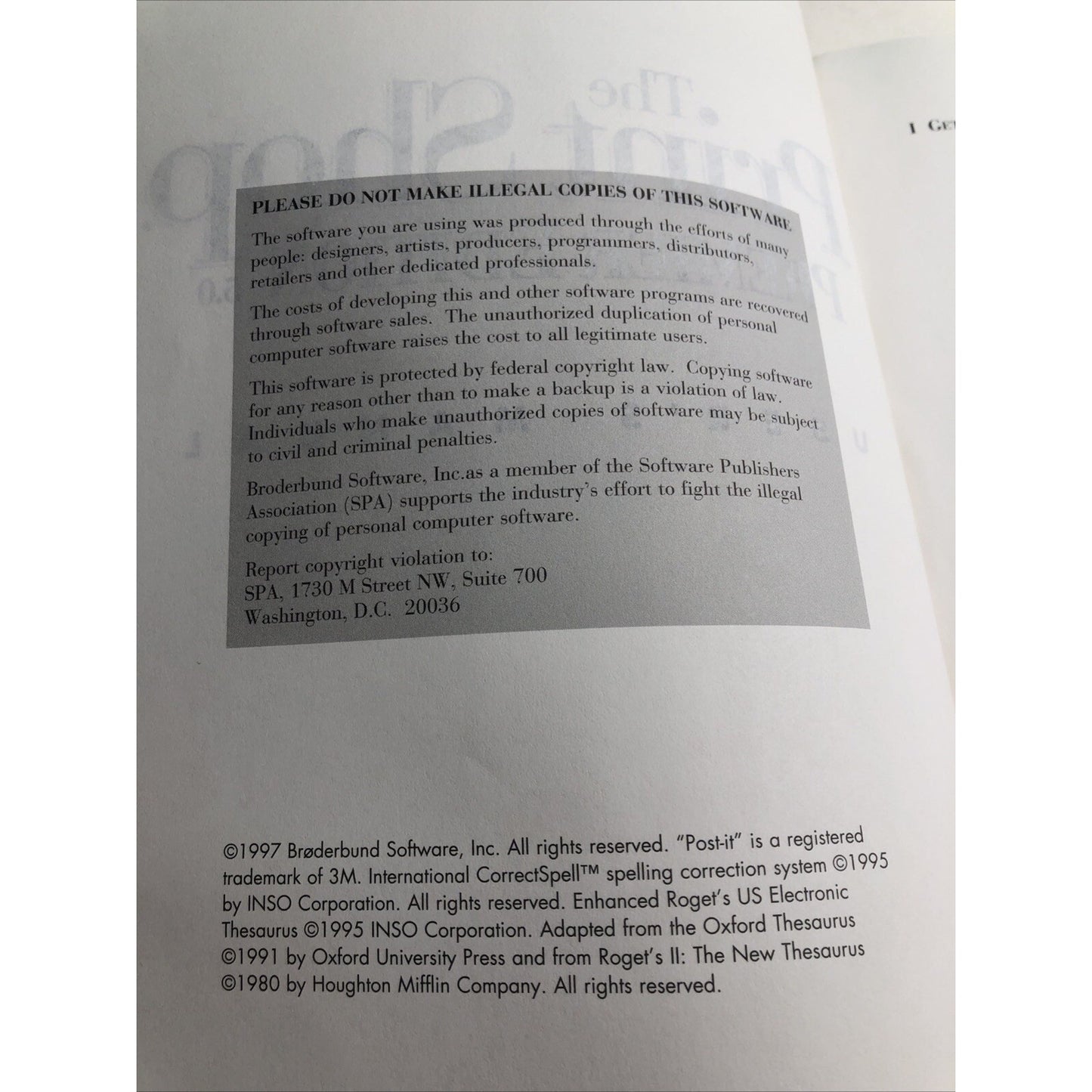 Broderbund The Print Shop Premier Edition 5.0 User’s Manual 1997