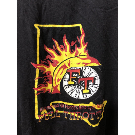 Vintage Full Throttle Motorcycle Magazine Tshirt Alabama Florida Size Large
