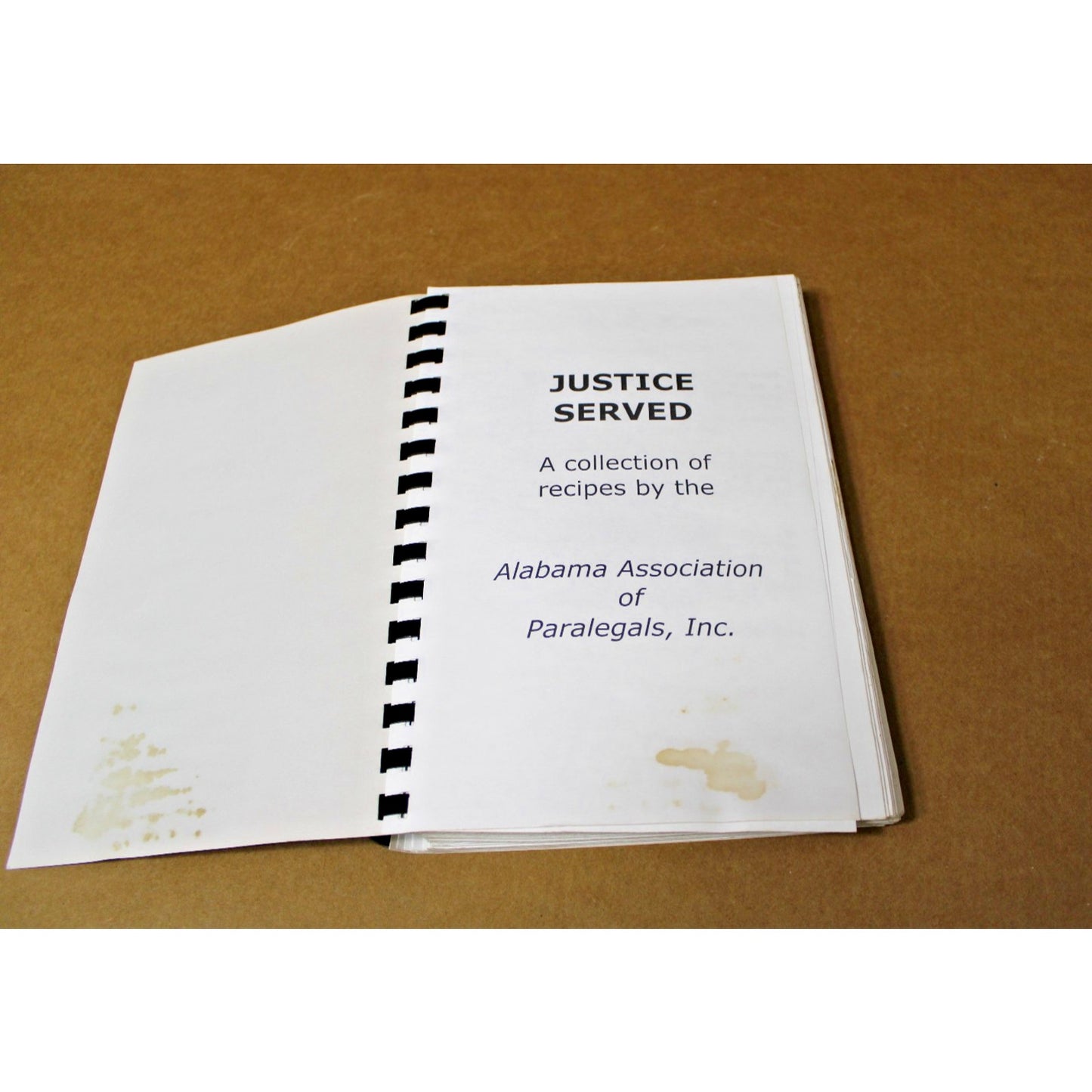 Justice Served, by the Alabama Association of Legal Assistants, Undated Cookbook