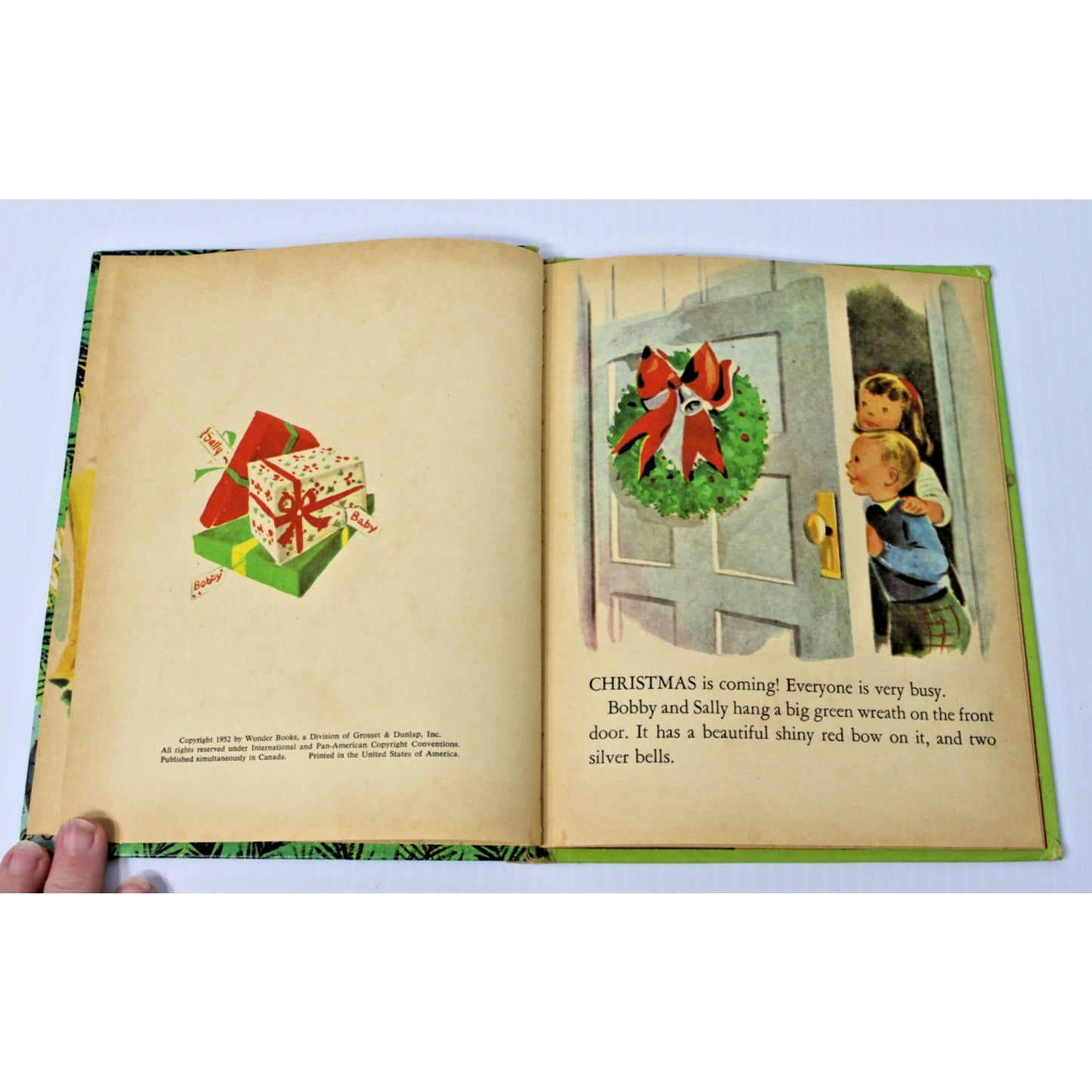 1952 Waiting for Santa Claus- Marcia Martin, 1st Edition Wonder Book, Christmas