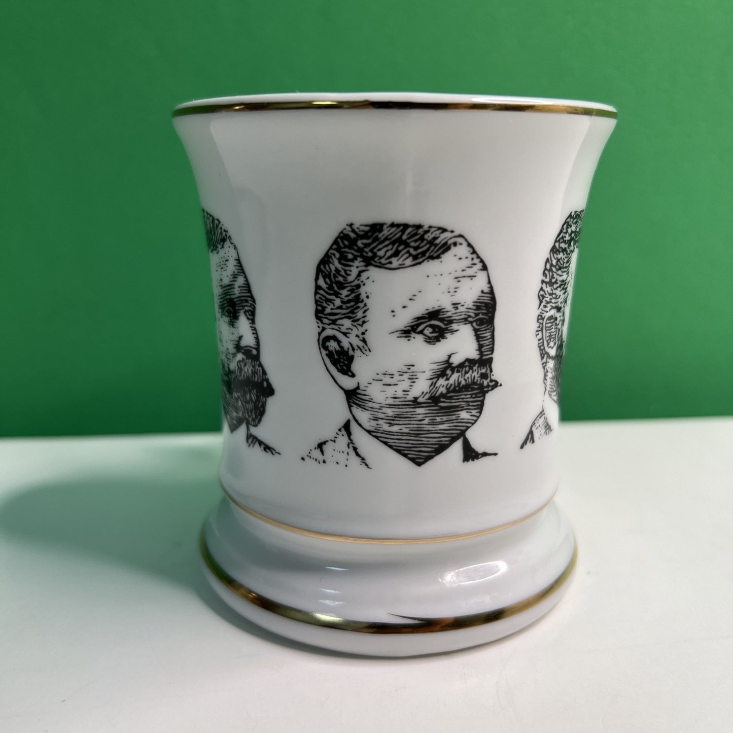Faces Teddy Roosevelt Ironstone Mustache Mug Vintage Political Facial Hair Cup
