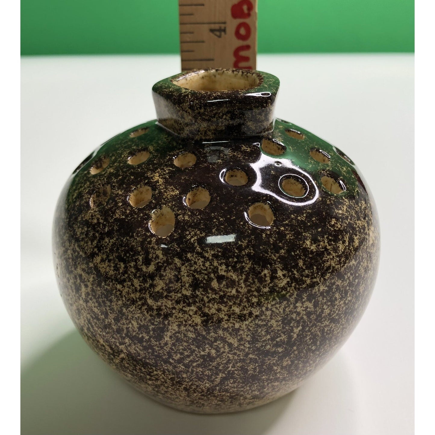 Vintage KELLOGGS ART POTTERY FLOWER FROG Incense Burner Northern Michigan