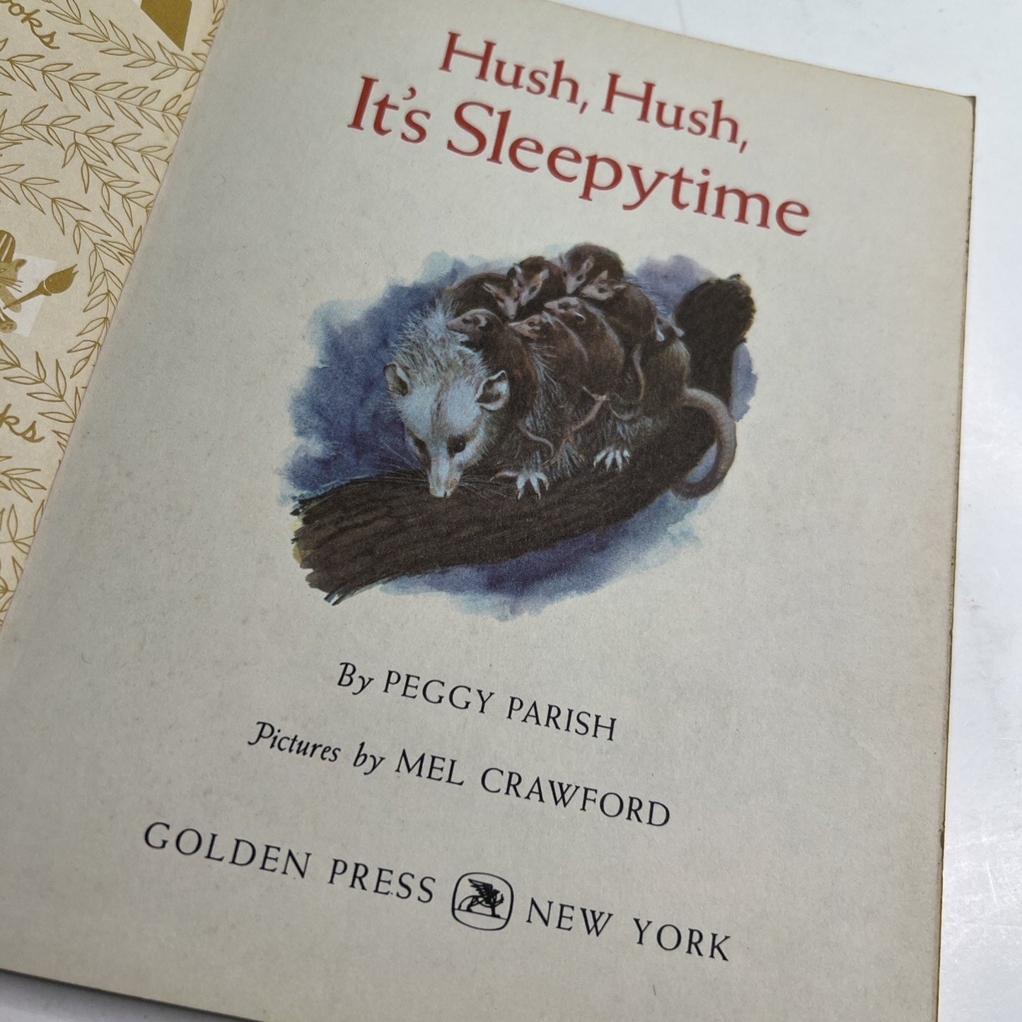Vtg Hush, Hush, It’s Sleepytime - Little Golden Book 1969 Edition