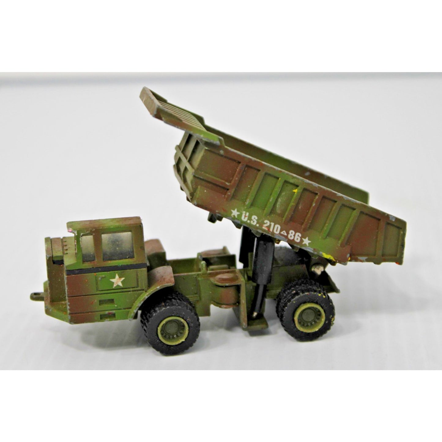 Vintage Rare 4.5” ERTL CO. Metal Military Payhauler Dump Truck Toy US 210-86