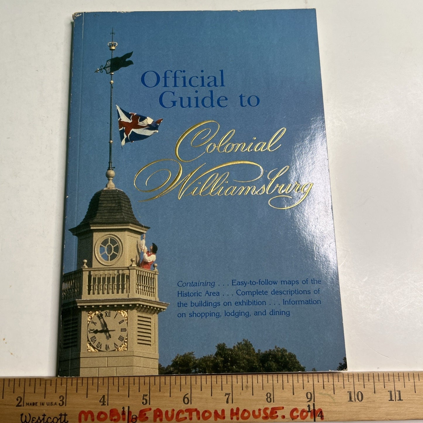 Official Guide To Colonial Williamsburg by Michael Olmert 1985/1988 PB 4th Print
