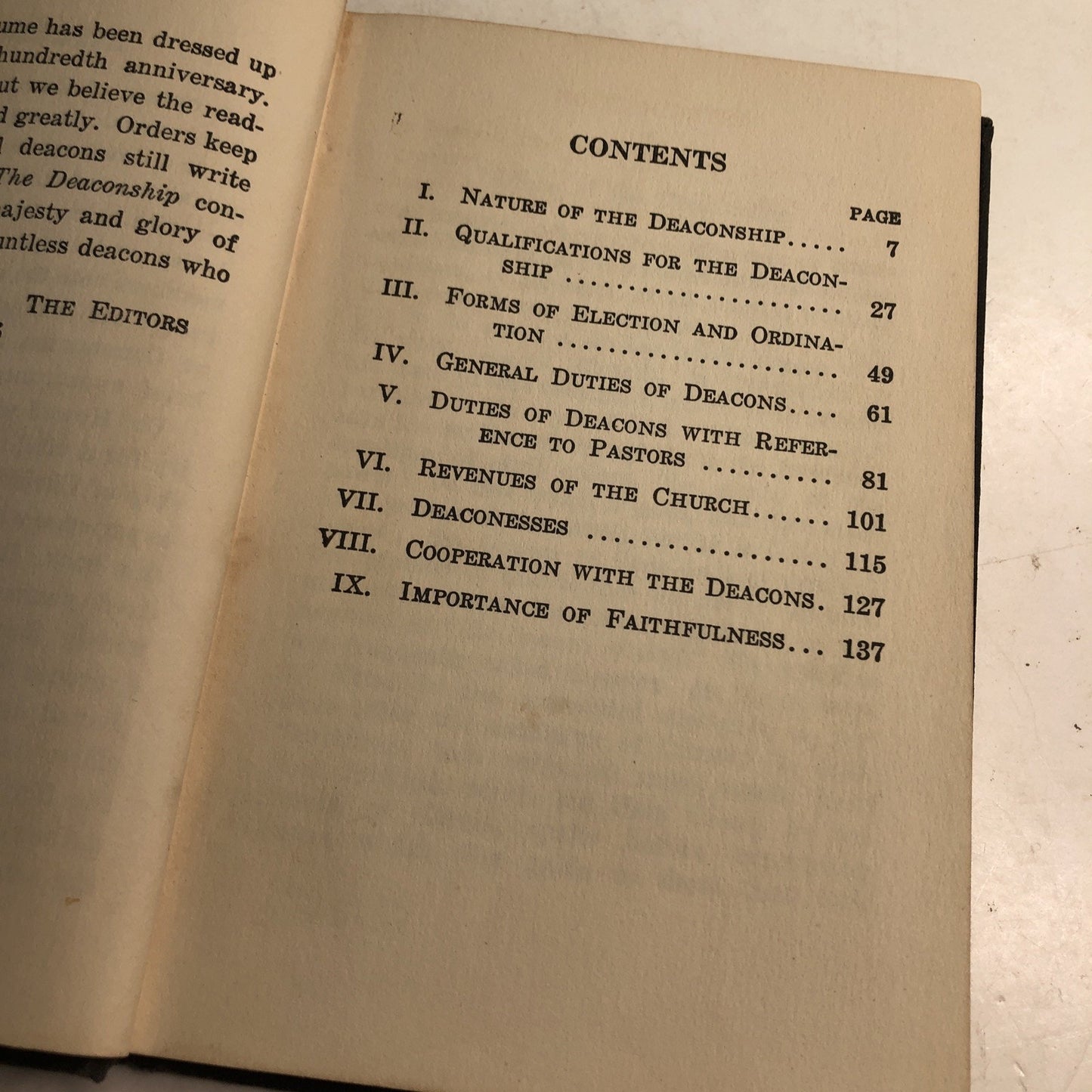 The Deaconship Its Nature Qualifications, Relations and Duties R.B.C. Howell