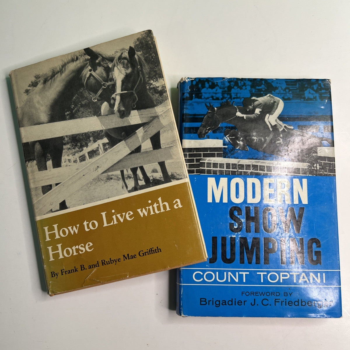 Lot of 2 HC/DJ 1967 How To Live With A Horse & Modern Show Jumping