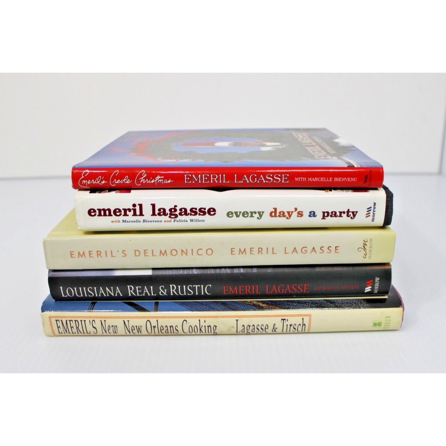 5 Cookbooks by Emeril Lagasse, Louisiana Creole Cooking, HC/ DJ- ALL 1st Edition