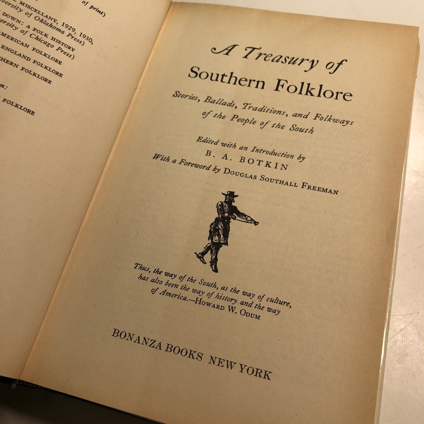 A Treasury of Southern Folklore by B. A. Botkin 1980 Edition HC DJ