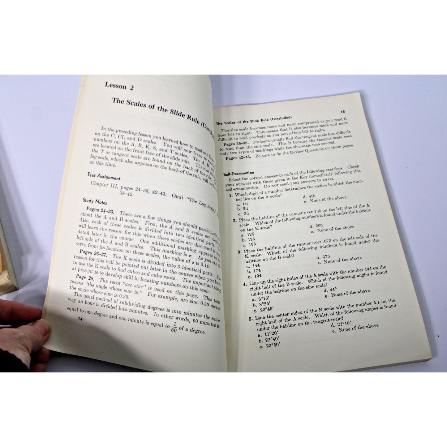 US Armed Forced Institute C-858 Slide Rule Simplified with Study Guide, Workbook