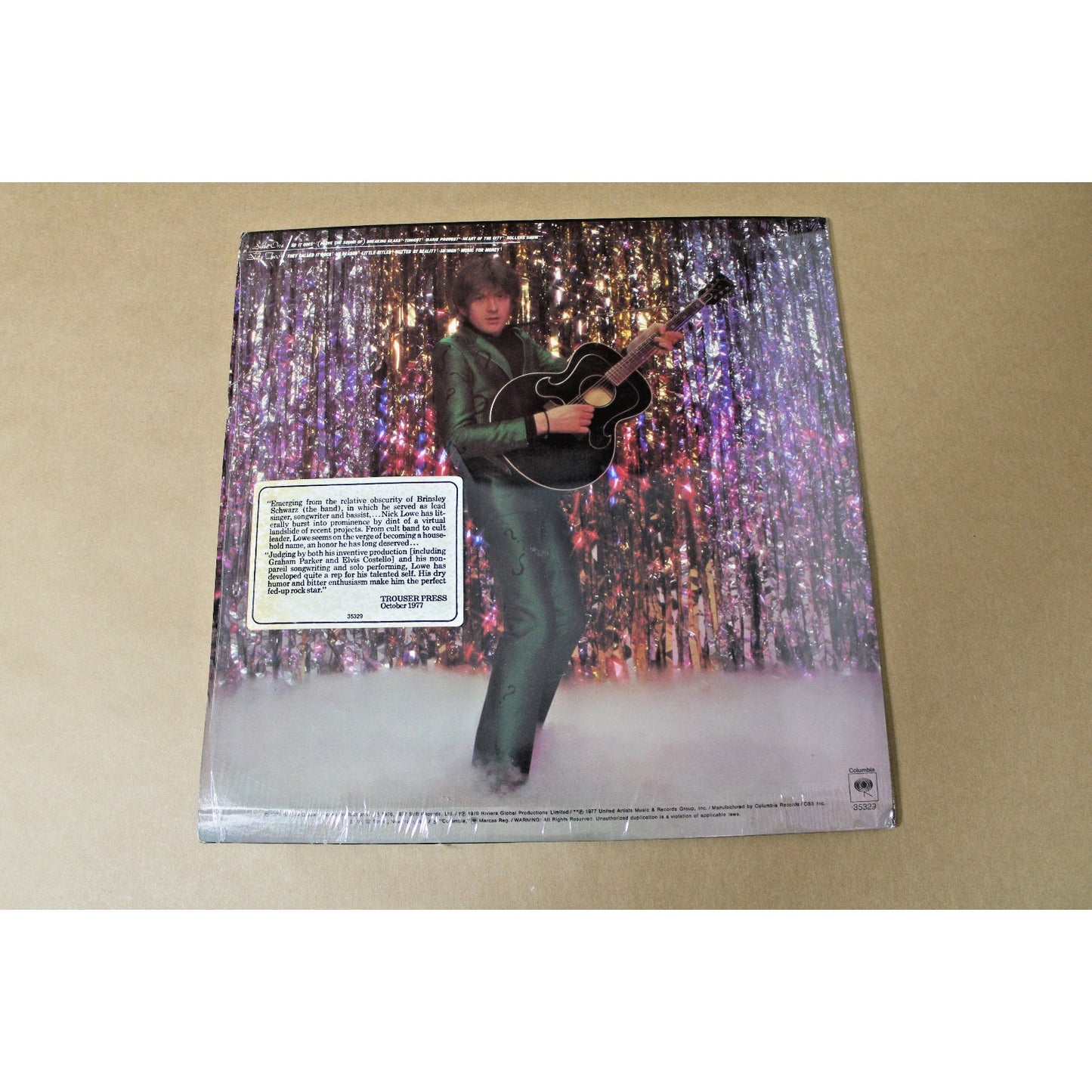 1978 Nick Lowe- Pure Pop for Now People, Debut Promo with Inner Sleeve, Low-fi