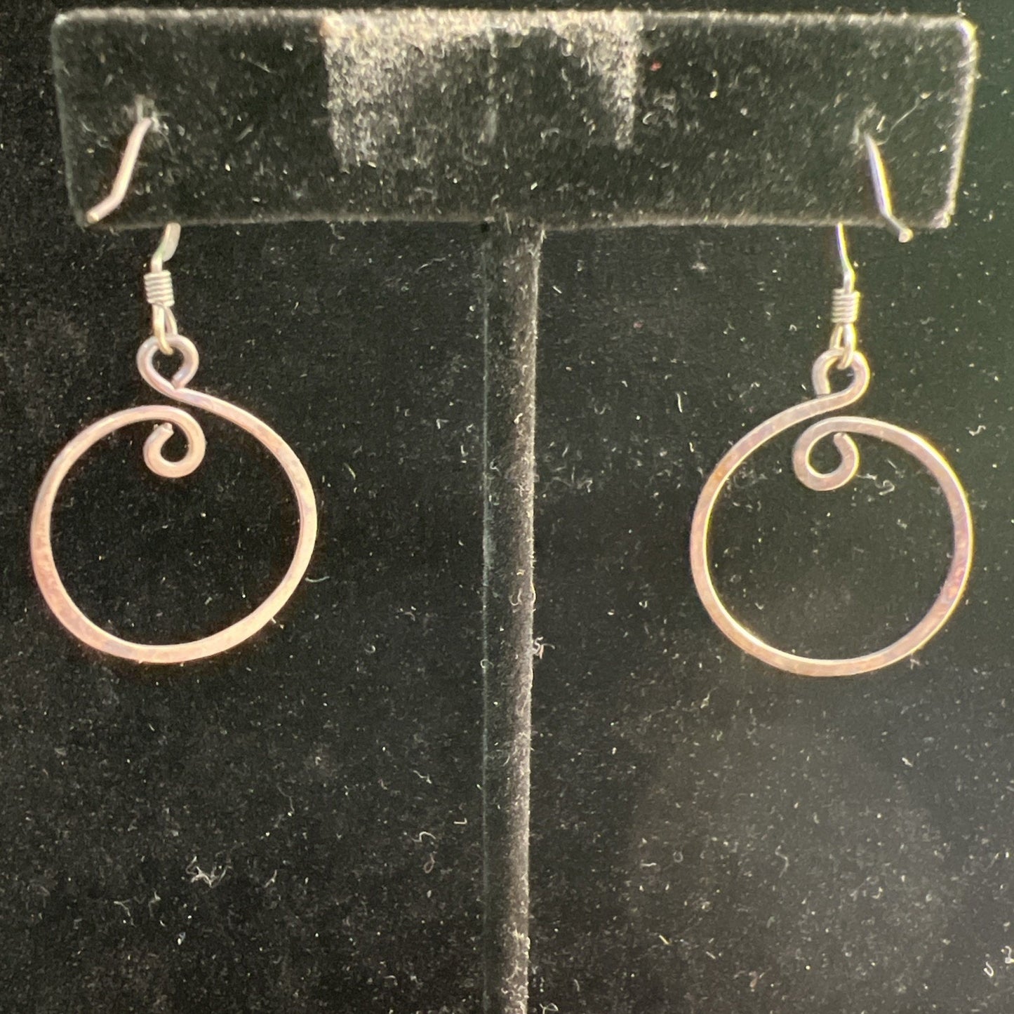 Vintage Copper Earrings French Wire Boho Bohemian Style