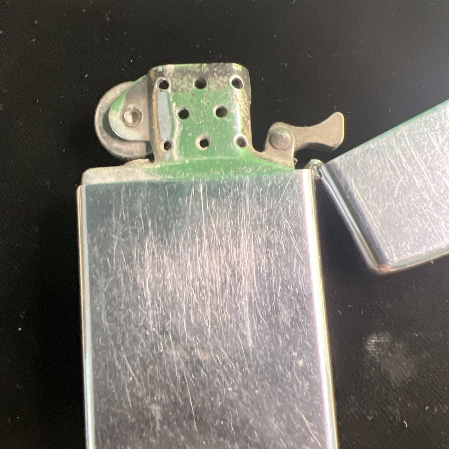 Vintage SLIM ZIPPO CHROME CIGARETTE LIGHTER Bradford, PA Used No Flint