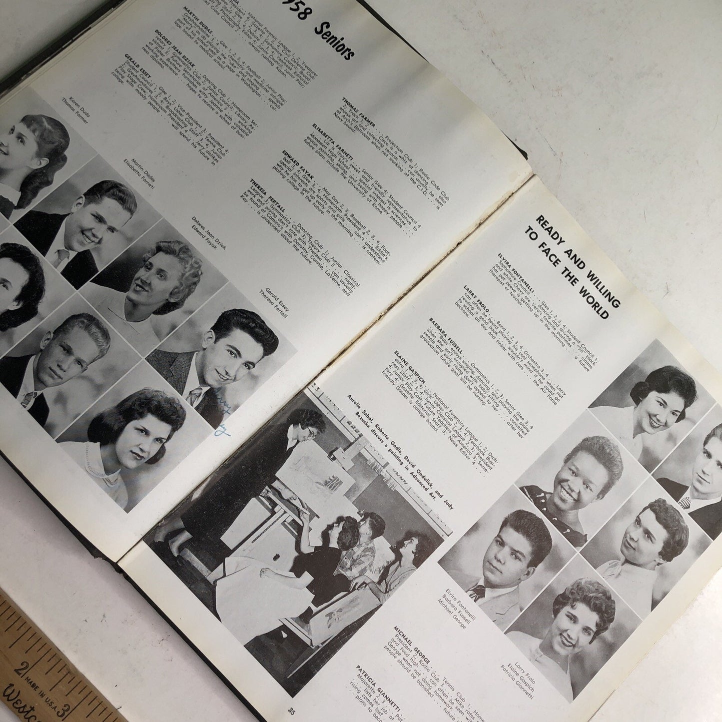 1958 GREYHOUND YEARBOOK Monessen Pennsylvania PA High School