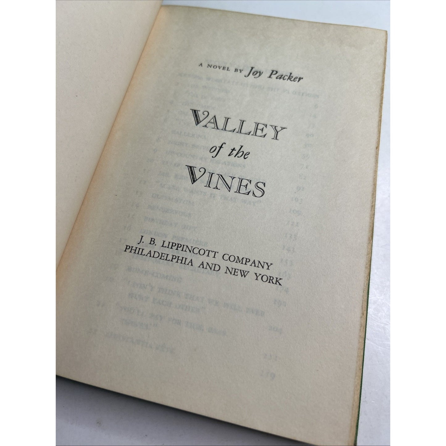 Valley Of The Vines 1955 HC by Joy Packer Vintage Romance Novel in Africa