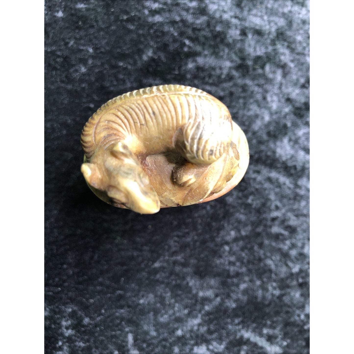 Antique Chinese Intricately Carved Stone Chop Seal Figural Rat Weasel