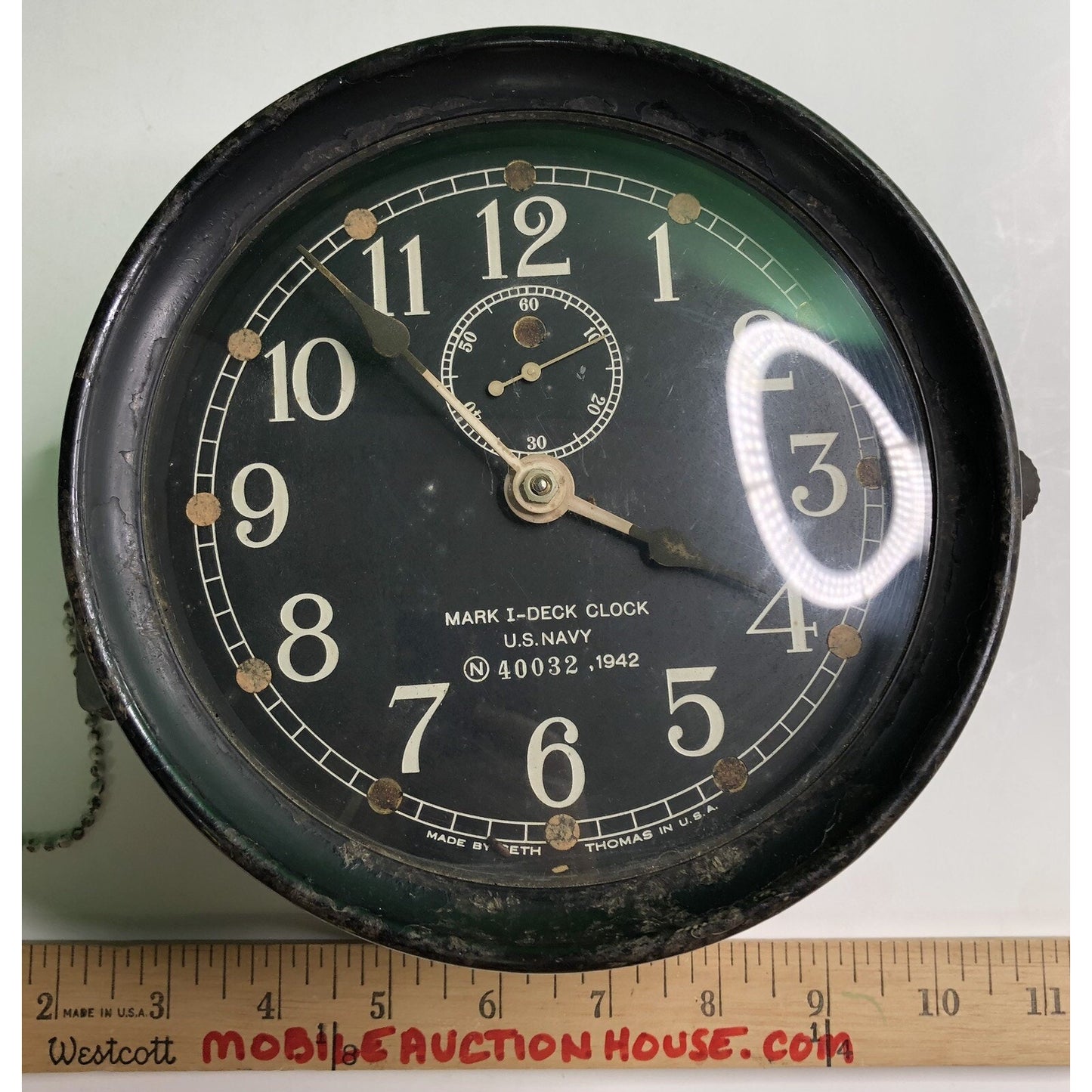 US Navy MARK I - DECK CLOCK 1942 Seth Thomas Bakelite Exterior