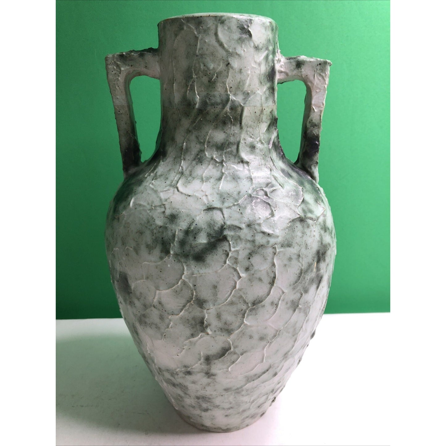 Handled Vessel Houghton 1928 by Acclaimed Potter Stoin M. Stoin Signature Glaze