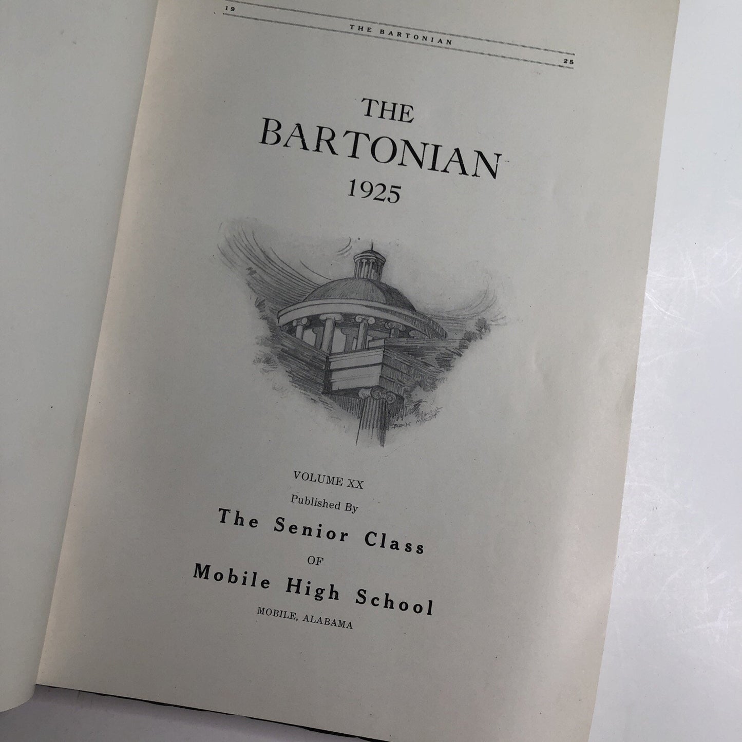 1925 BARTONIAN Yearbook Mobile High School Alabama Local History Barton Academy