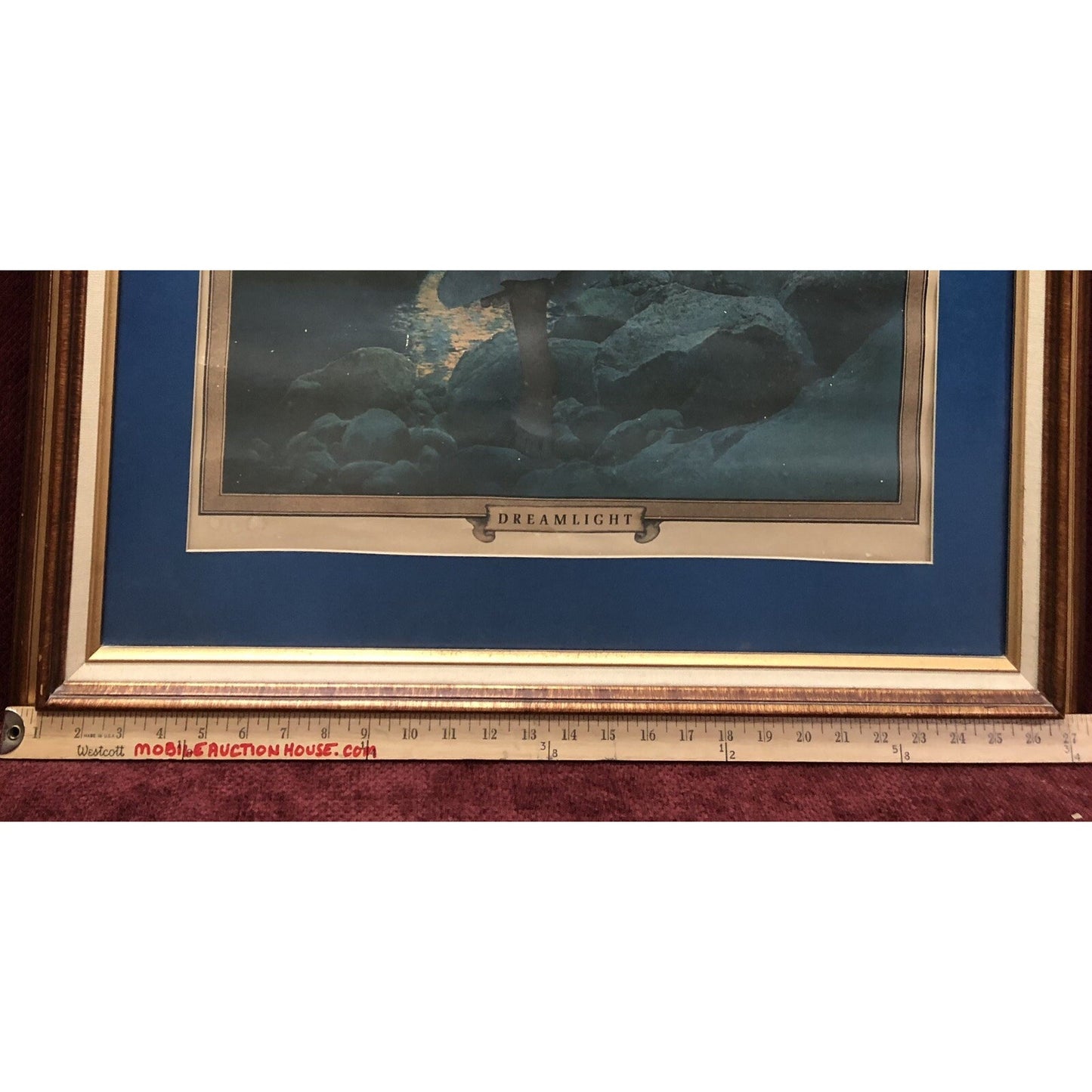 1924 Maxfield Parrish DREAMLIGHT Print 40”x28” Framed Edison Lamp Works GE