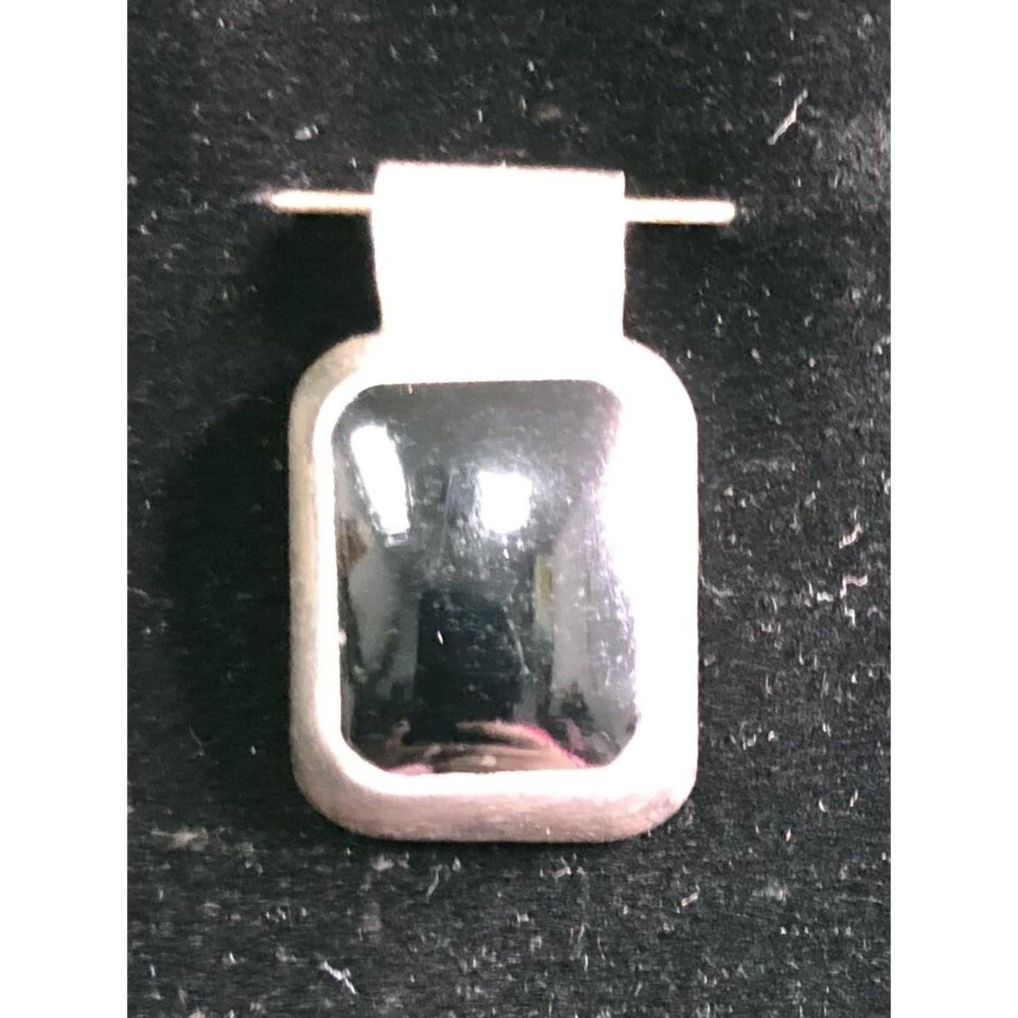 Vintage Black Onyx & Sterling Silver Pendant Mexico 925